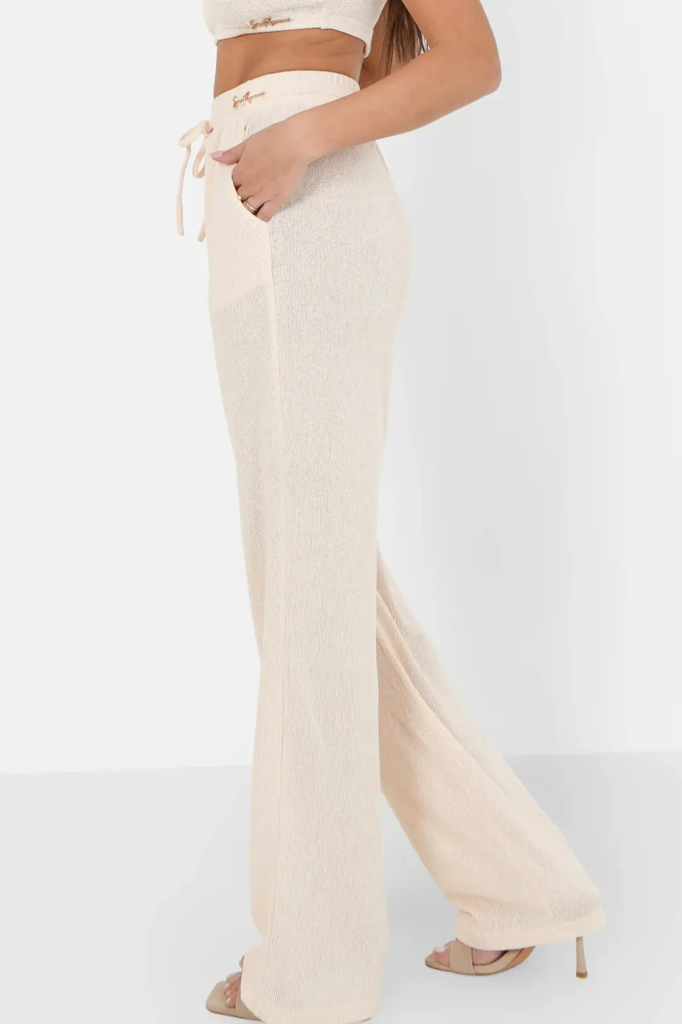 Pantalon Bijou Fluide Beige