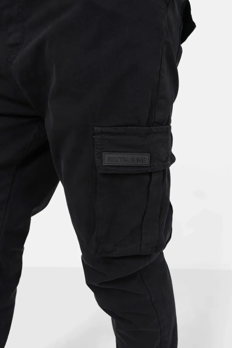 Pantalon Cargo Ajuste Epais Noir