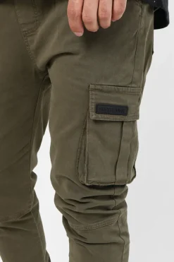 Pantalon Cargo Ajuste Epais Vert Kaki