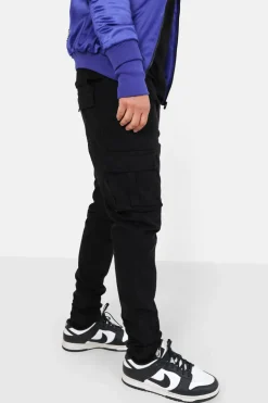 Pantalon Cargo Ajuste Epais Noir