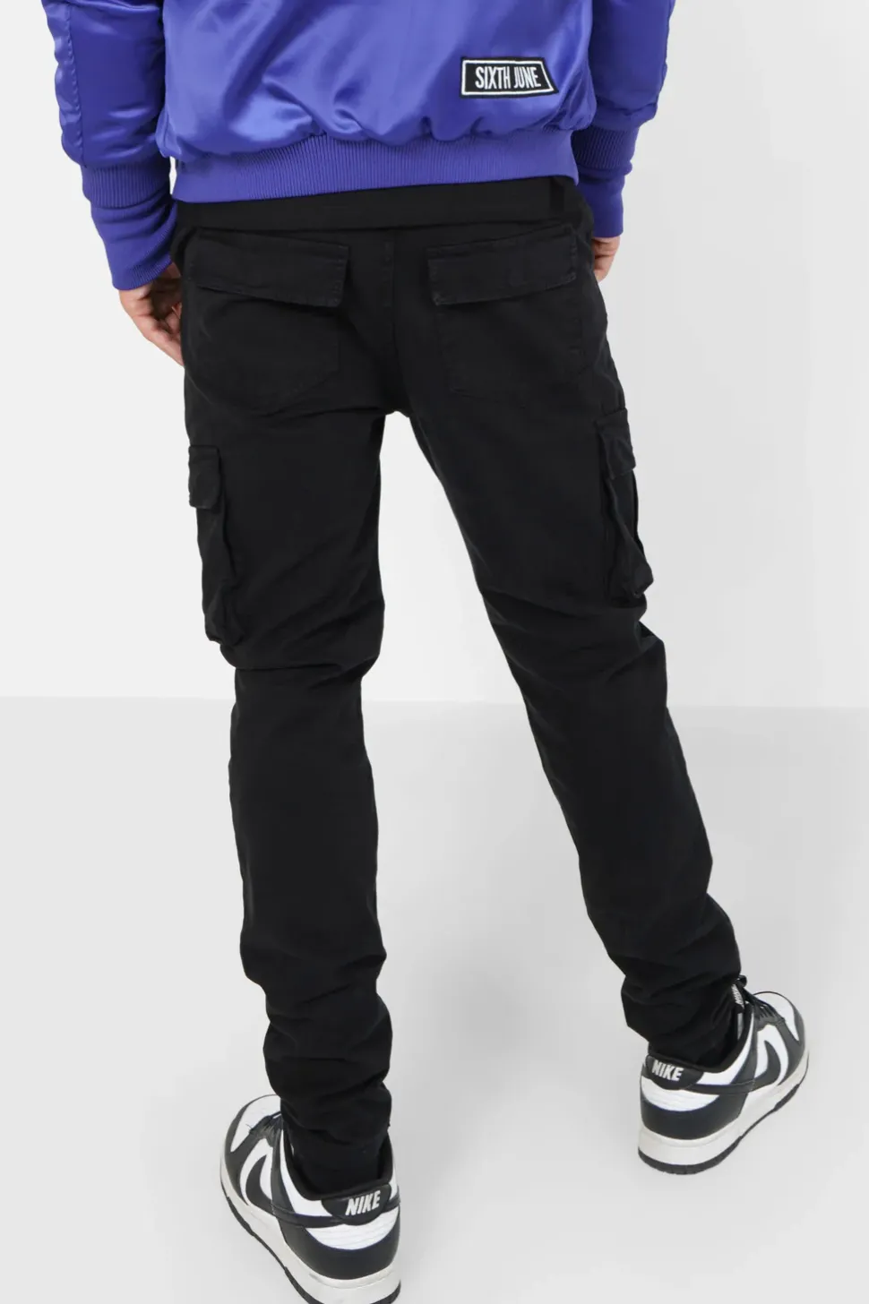 Pantalon Cargo Ajuste Epais Noir