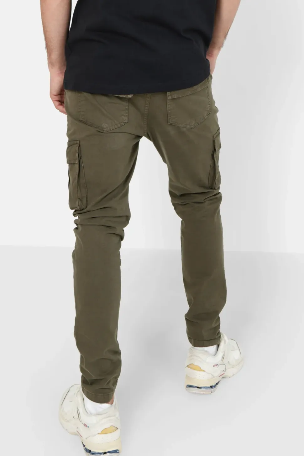 Pantalon Cargo Ajuste Epais Vert Kaki