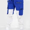 Pantalon Cargo Bicolore Bleu