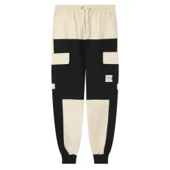 Pantalon Cargo Bicolore Beige