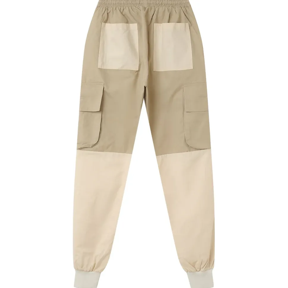 Pantalon Cargo Bicolore Beige