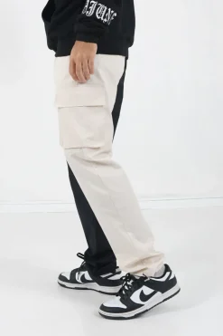 Pantalon Cargo Bicolore Poches Multicolore