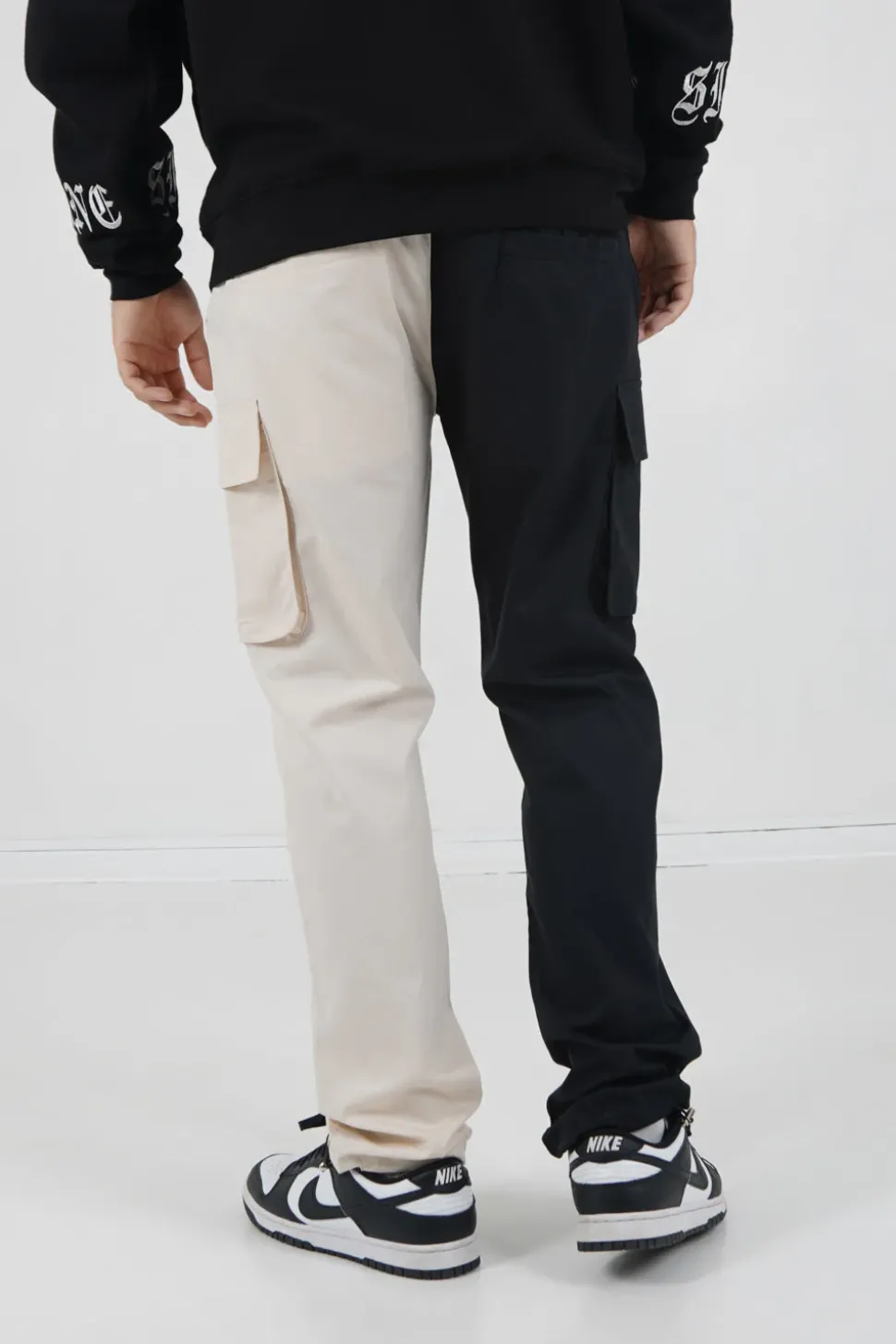 Pantalon Cargo Bicolore Poches Multicolore