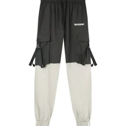 Pantalon Cargo Bicolore Sangles Noir