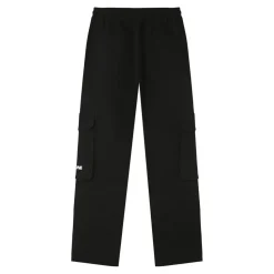 Pantalon Cargo Boutons Chevilles Noir