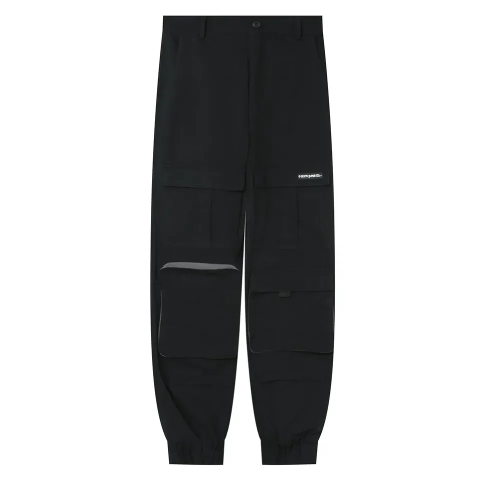 Pantalon Cargo Chevilles Elastique Noir