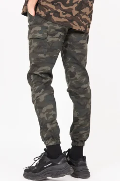 Pantalon Cargo Cordons Vert Kaki
