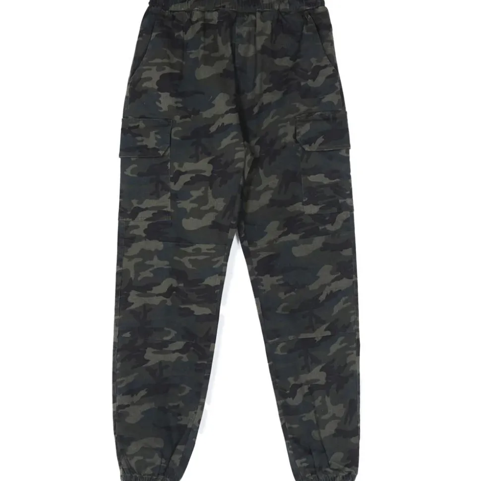 Pantalon Cargo Cordons Vert Kaki