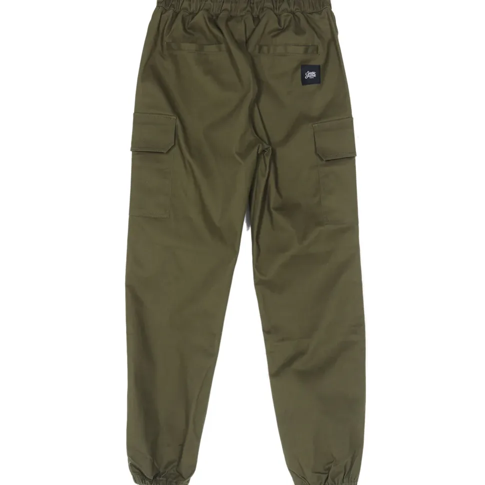 Pantalon Cargo Cordons Vert Kaki