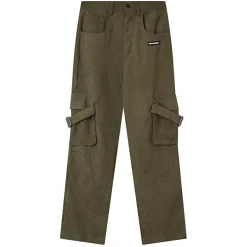 Pantalon Cargo Cotele Vert Fonce