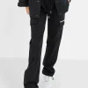 Pantalon Cargo Droit Noir