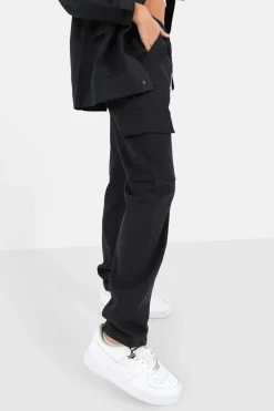 Pantalon Cargo Droit Noir