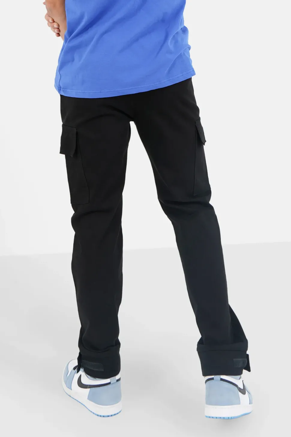 Pantalon Cargo Droit Scratch Noir