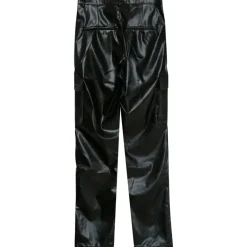Pantalon Cargo Droit Simili Cuir