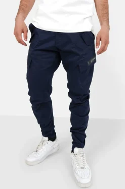 Pantalon Cargo Leger Bleu Fonce