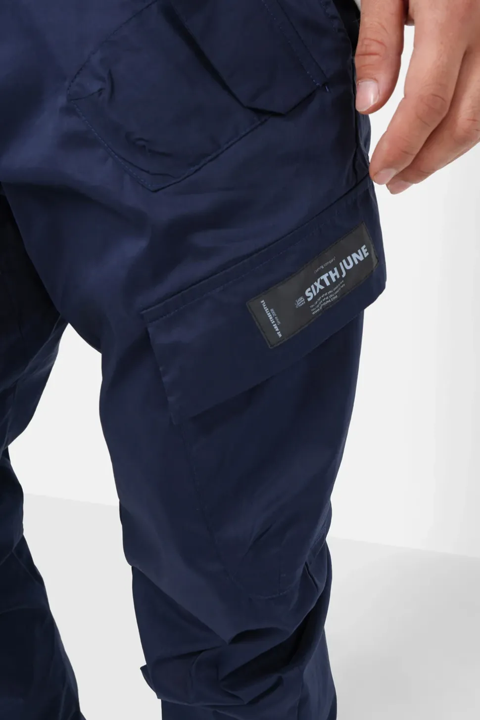 Pantalon Cargo Leger Bleu Fonce