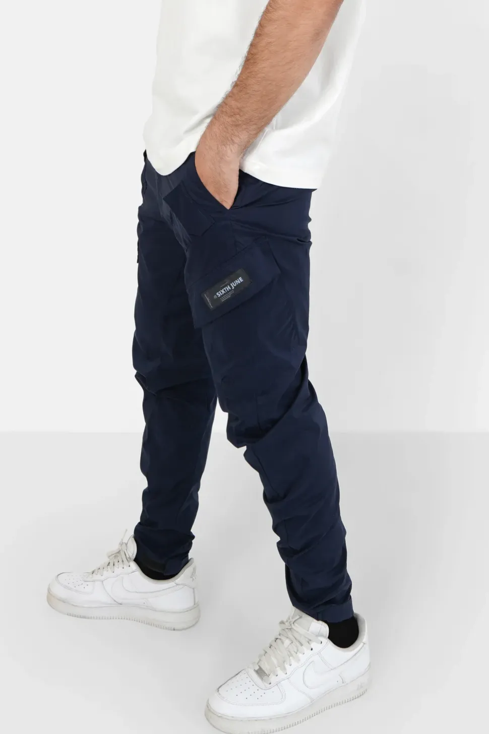 Pantalon Cargo Leger Bleu Fonce