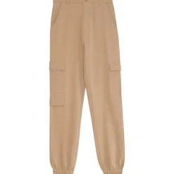 Pantalon Cargo Logo Brode Beige