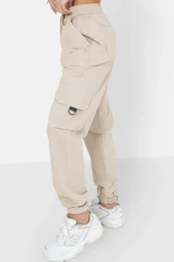 Pantalon Cargo Logo Large Beige