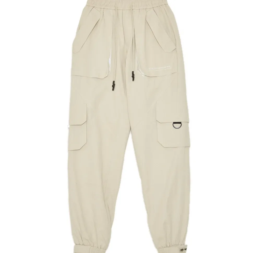 Pantalon Cargo Logo Large Beige