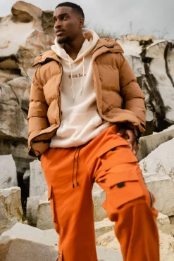 Pantalon Cargo Multi Poches Twill Orange