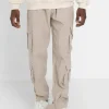 Pantalon Cargo Poches Scratch Beige Clair
