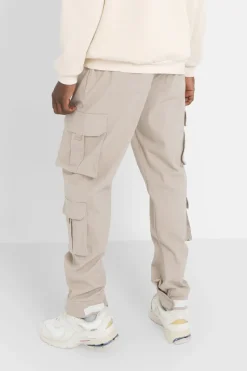 Pantalon Cargo Poches Scratch Beige Clair