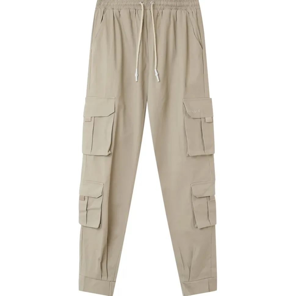 Pantalon Cargo Poches Scratch Beige Clair