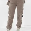 Pantalon Cargo Polaire Beige Fonce