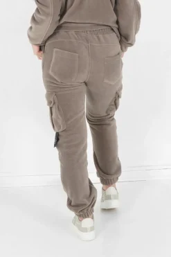 Pantalon Cargo Polaire Beige Fonce