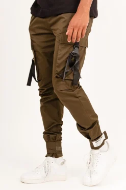 Pantalon Cargo Sangles Kaki