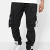 Pantalon Cargo Sangles Noir