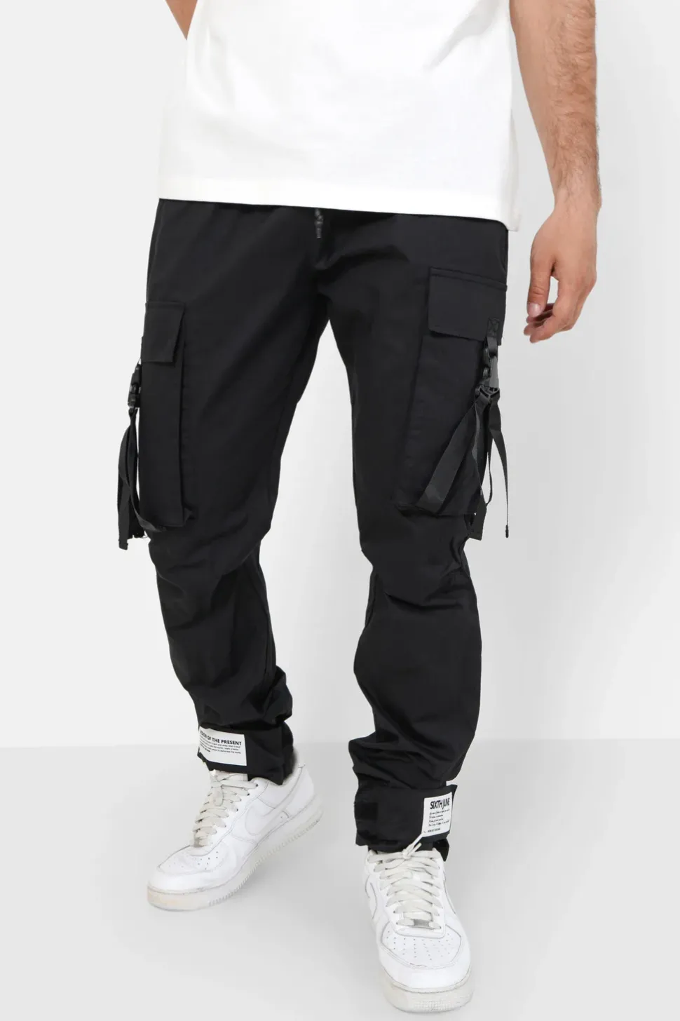 Pantalon Cargo Sangles Noir