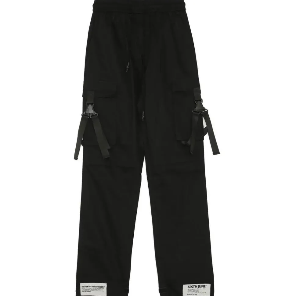 Pantalon Cargo Sangles Noir
