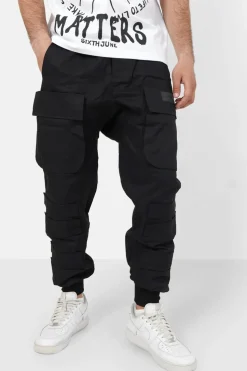 Pantalon Cargo Tactique Large Noir