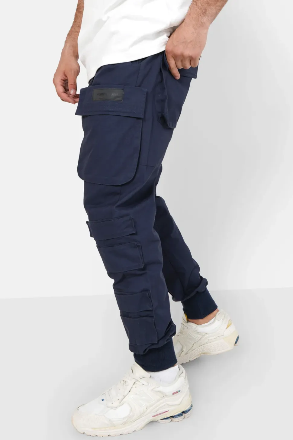 Pantalon Cargo Tactique Large Bleu Fonce