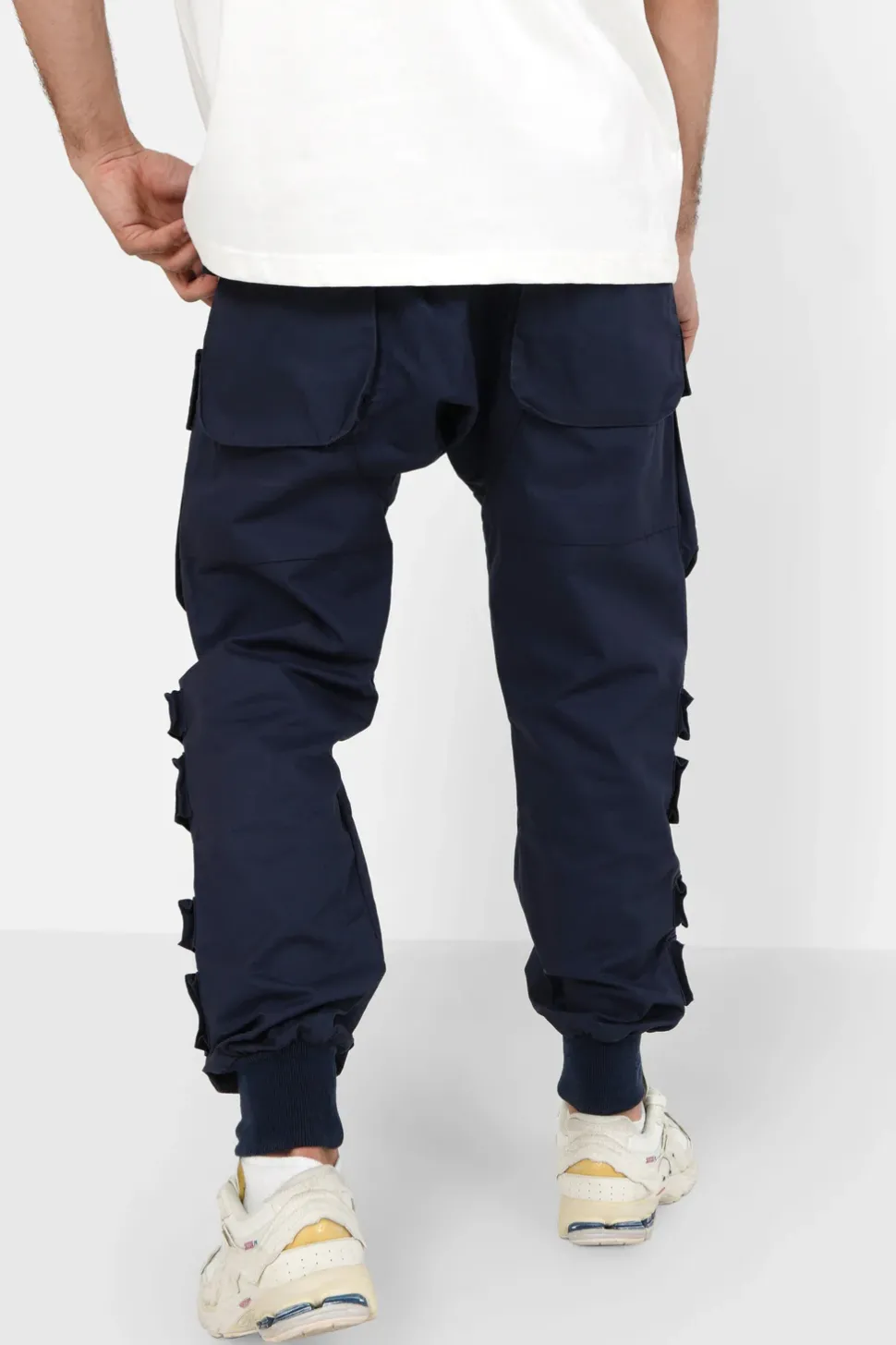 Pantalon Cargo Tactique Large Bleu Fonce