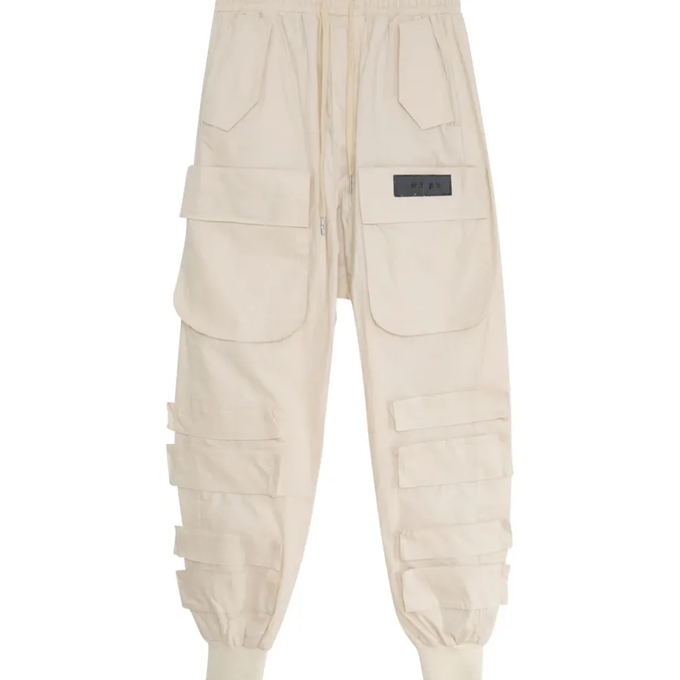 Pantalon Cargo Tactique Large Beige Clair