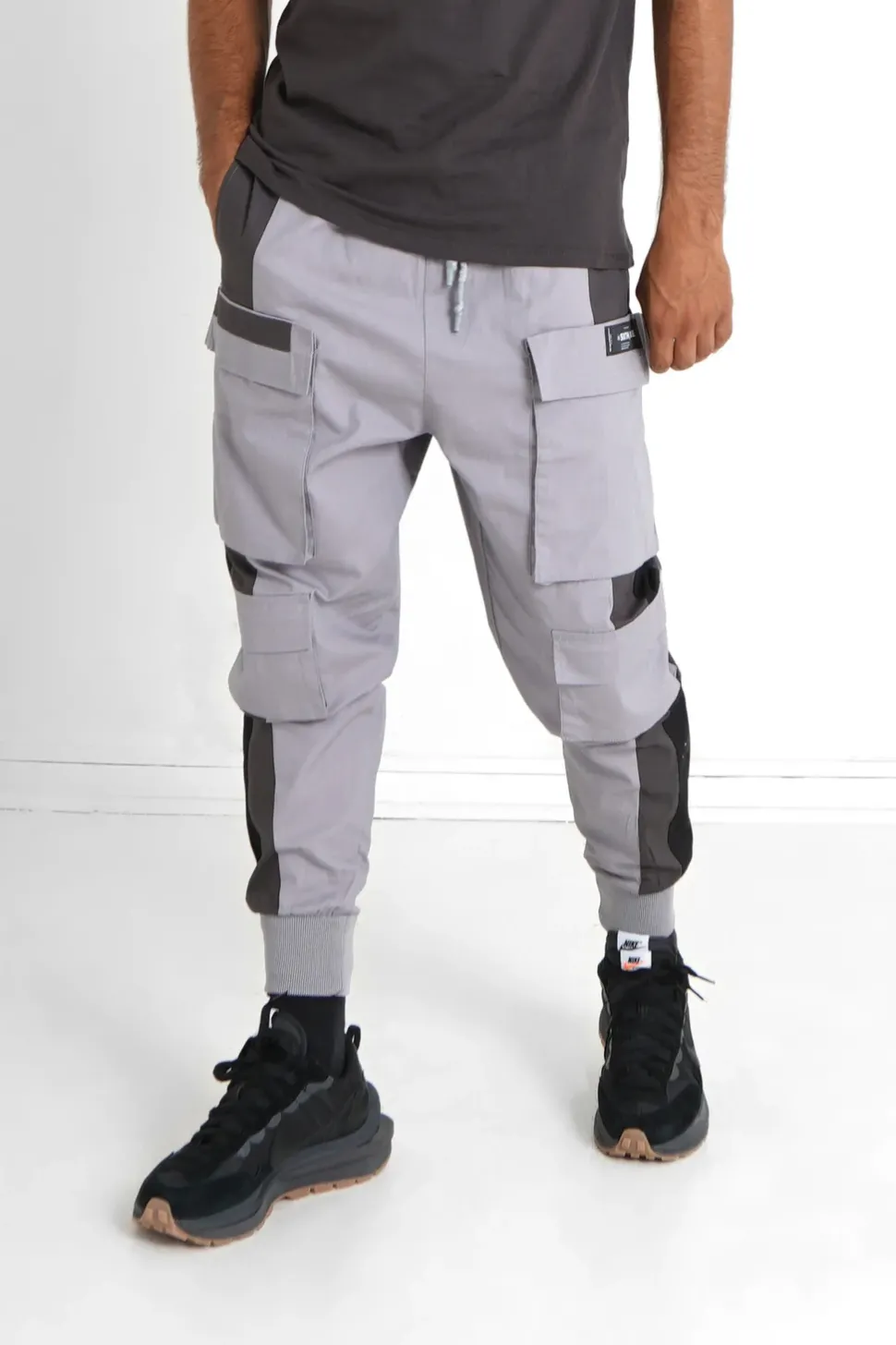 Pantalon Cargo Tricolore Gris