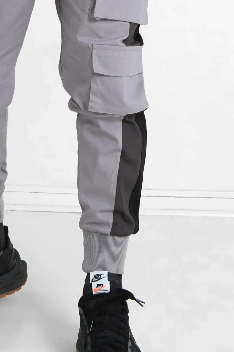 Pantalon Cargo Tricolore Gris