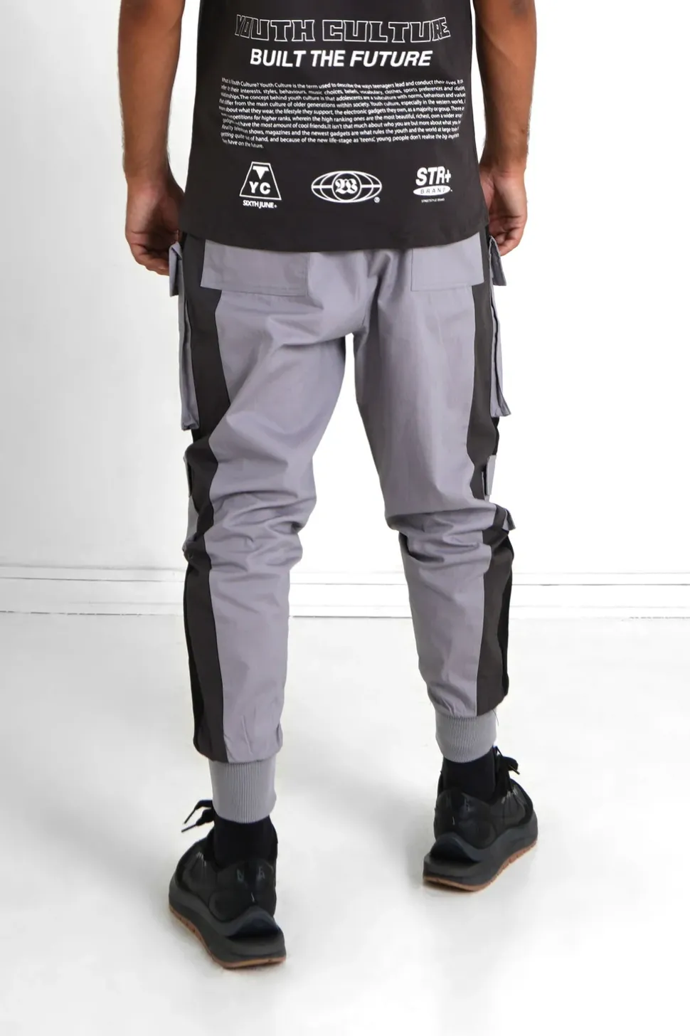Pantalon Cargo Tricolore Gris