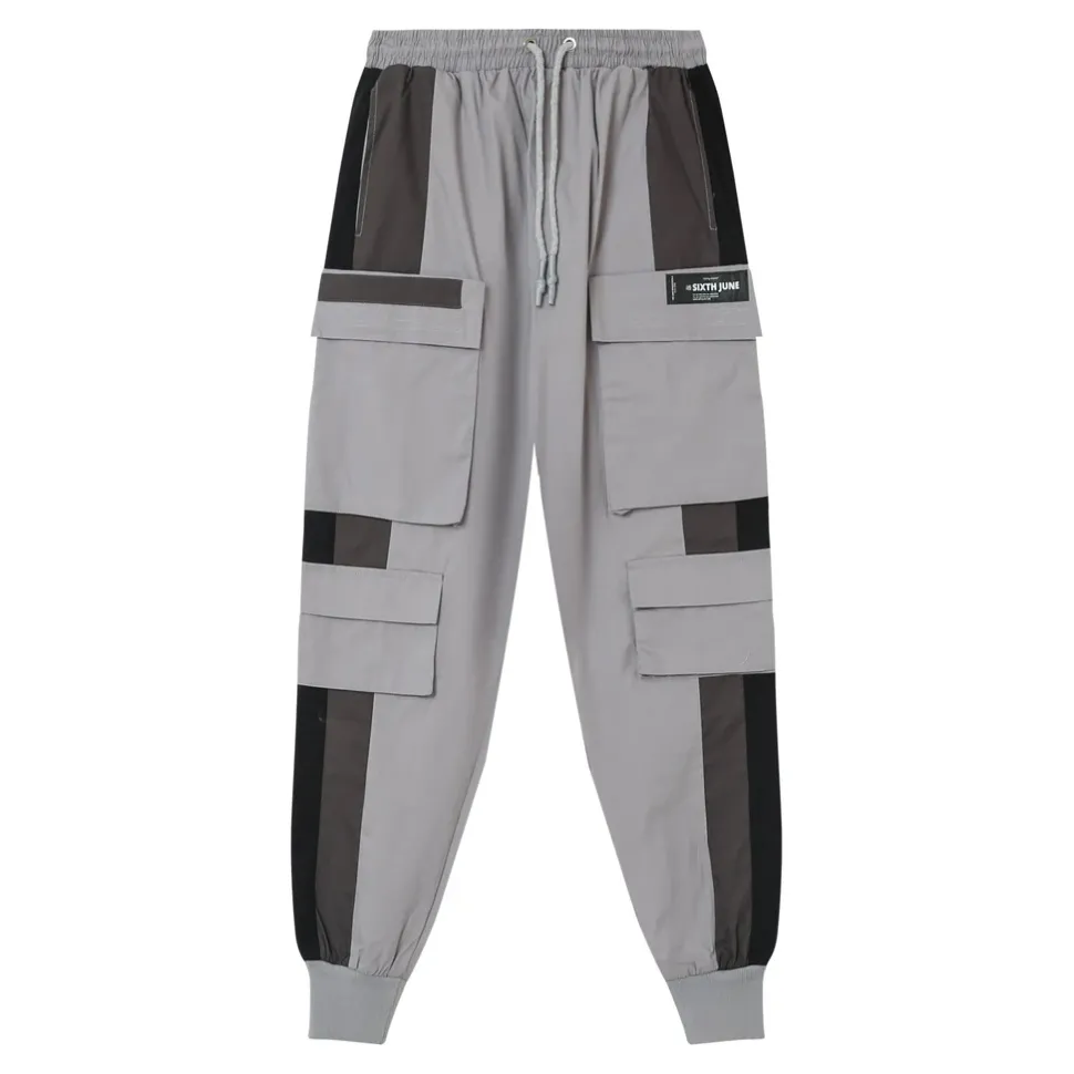Pantalon Cargo Tricolore Gris
