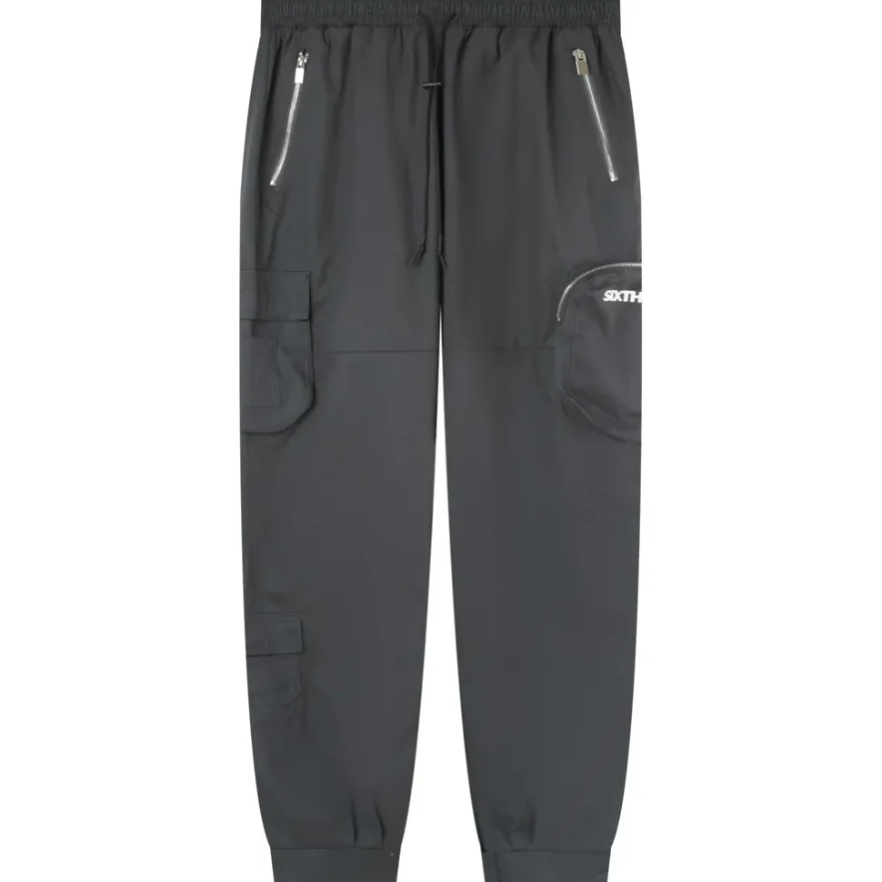 Pantalon Cargo Zip Gris Fonce