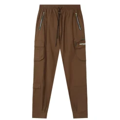 Pantalon Cargo Zip Marron Fonce