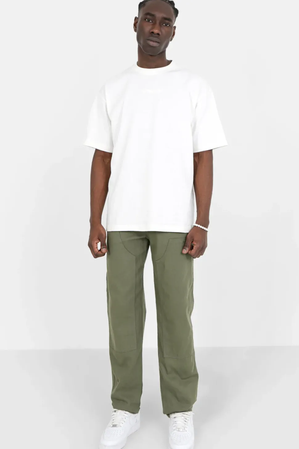Pantalon Carpenter Poches Vert Kaki