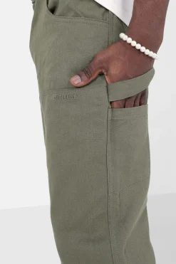 Pantalon Carpenter Poches Vert Kaki